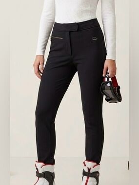 Bogner Stirrup Ski Pants Womens 10 Vintage Black High Rise Slim Fit USA Made